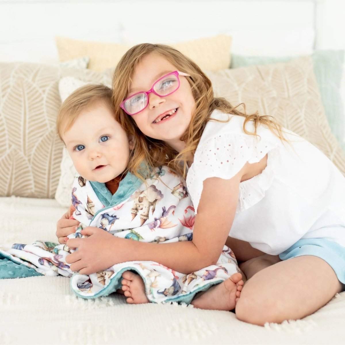 Honey Lemonade Cozy Minky Baby Blanket with Dragon Theme for Young Adventurers - 