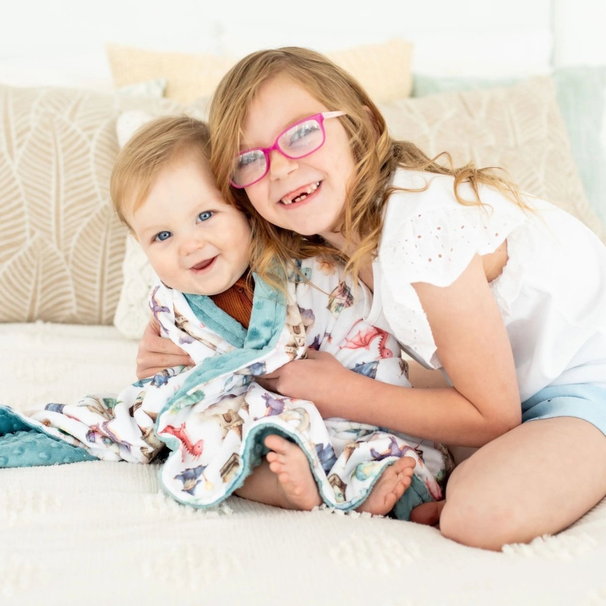 Honey Lemonade Cozy Minky Baby Blanket with Dragon Theme for Young Adventurers - 