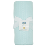 Goosewaddle® | Newborn Baby Blankets Toys Teethers Bibs & More Cozy Mint Knit Blanket Set for Moms and Kids Perfect