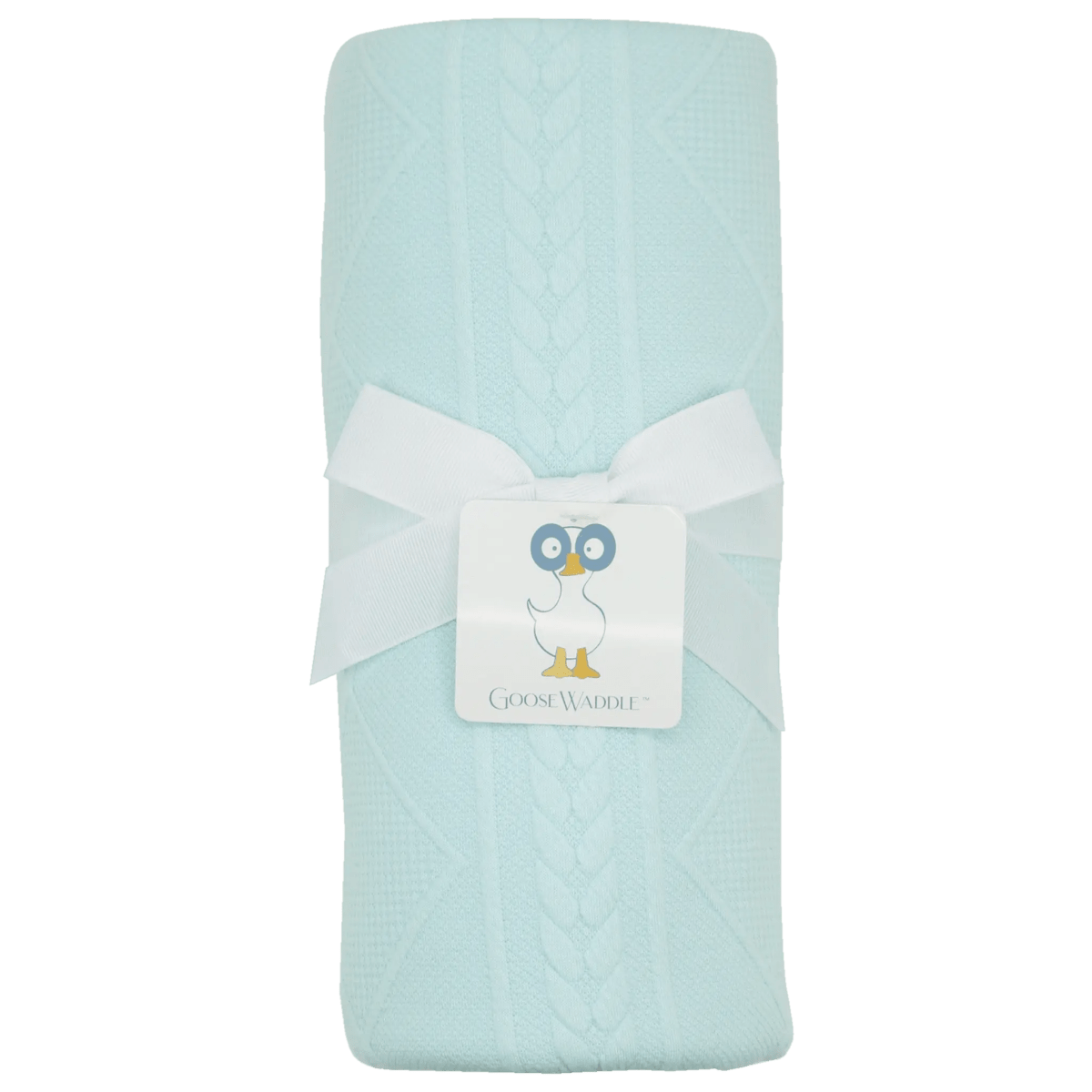 Goosewaddle® | Newborn Baby Blankets Toys Teethers Bibs & More Cozy Mint Knit Blanket Set for Moms and Kids Perfect