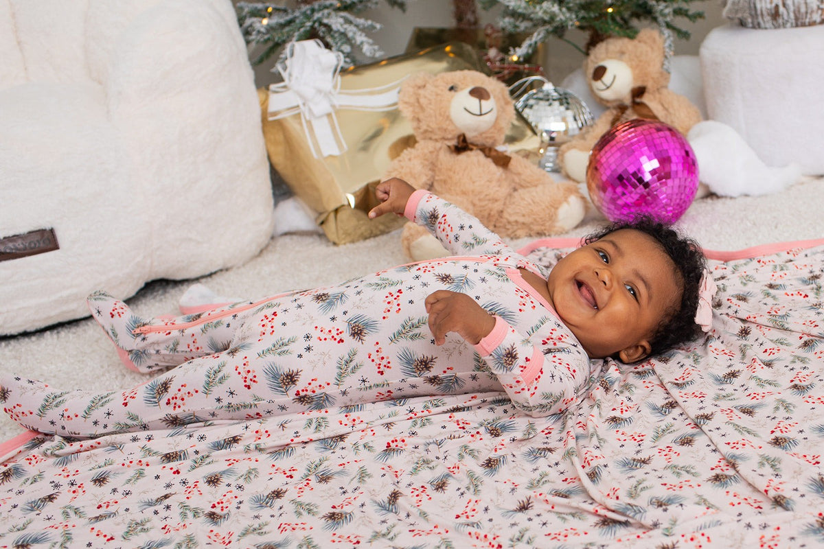 Bamboo Spandex Footie Pajamas - Cozy Pines