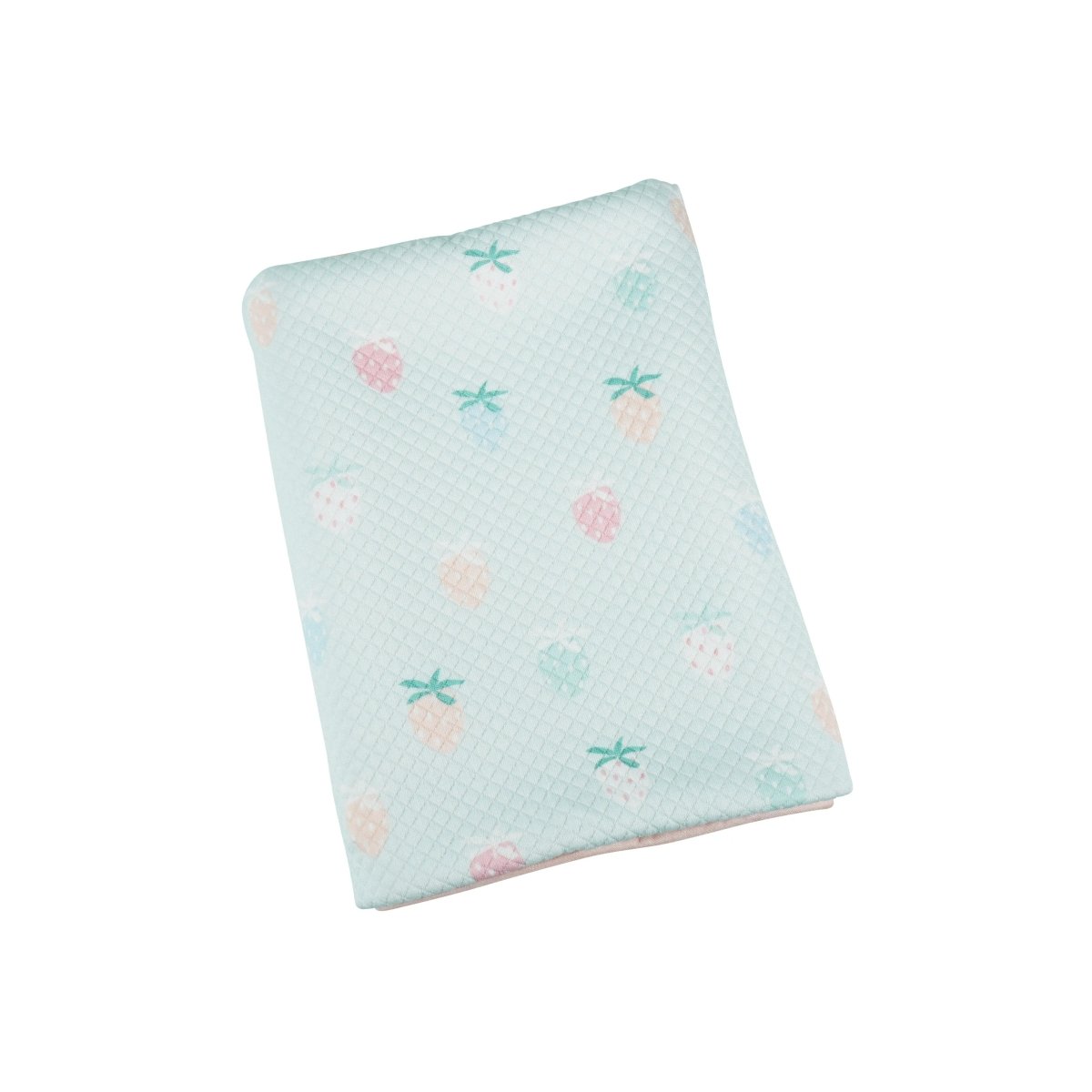 Goosewaddle® | Newborn Baby Blankets Toys Teethers Bibs & More Cozy Strawberry Pattern Knit Blanket for Babies