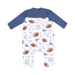 Angel Dear Cozy Viscose Bamboo Romper With Contrast Sleeves For Baby - Everetts Place Boutique - 