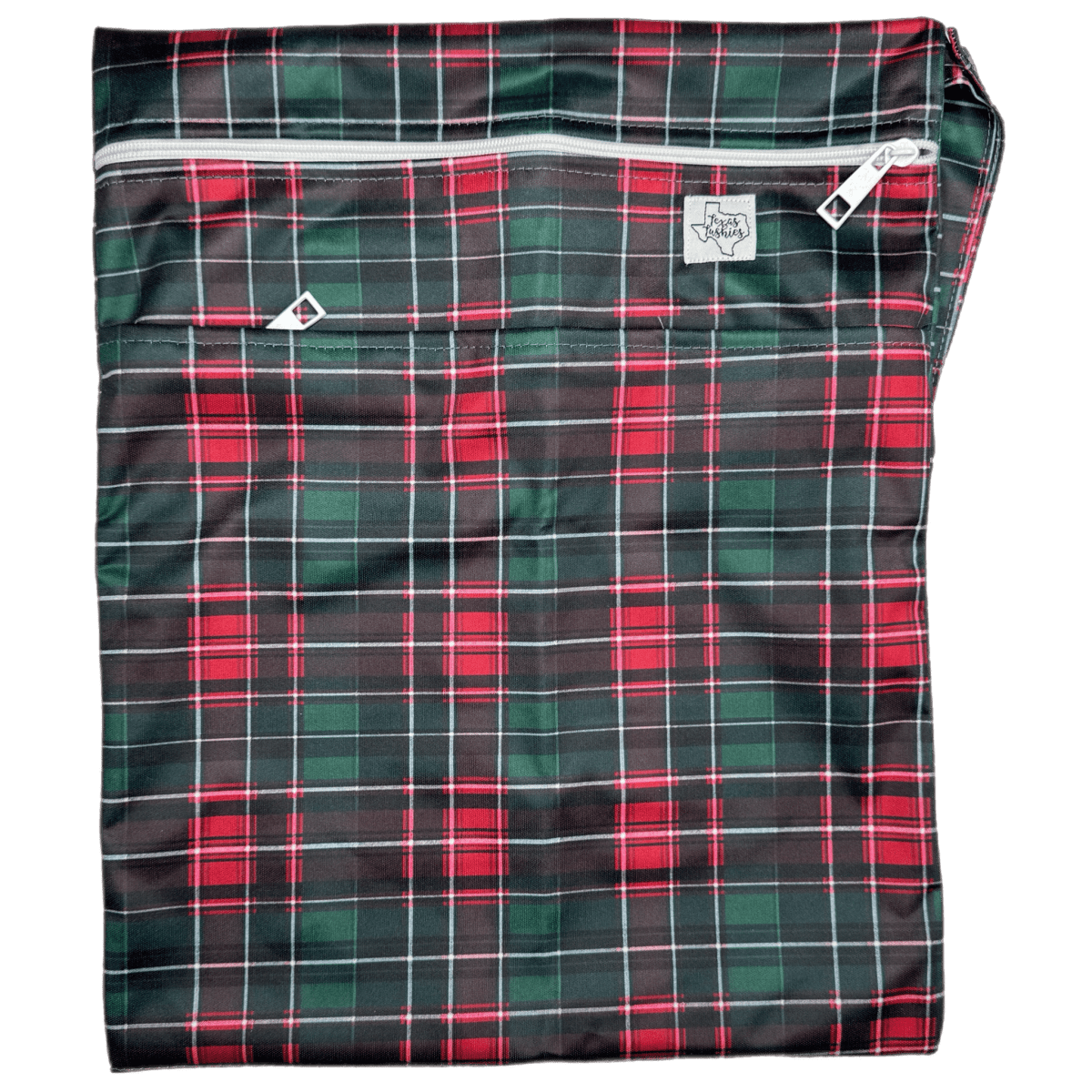 Texas Tushies Cozy Wet Bag Double Zipper Water Resistant for Cloth Diaper Storage - 