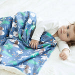 Honey Lemonade Cozy Yeti Themed Minky Blanket for Baby and Toddler Adventures - 