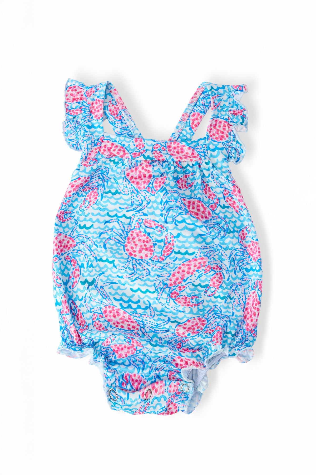 Mila & Rose ® Crab Walk Ruffle Cross Back RomperEveretts Place