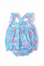 Mila & Rose ® Crab Walk Ruffle Cross Back Romper - 