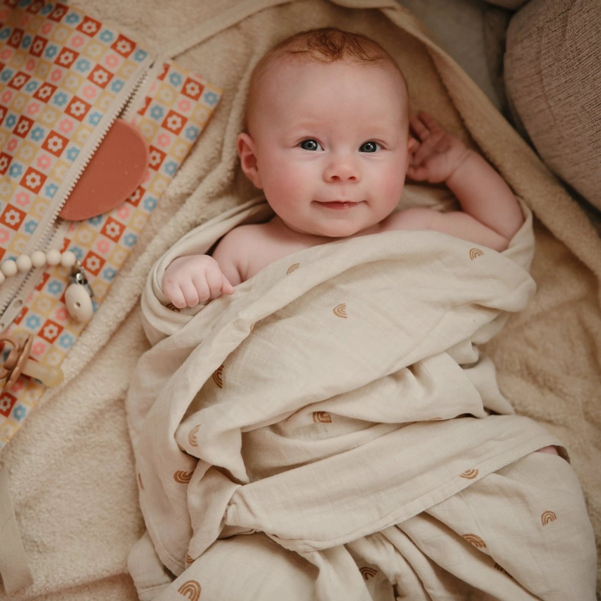 Mushie Cradle Cap Brush for Babies with Soft Silicone Bristles for Gentle Exfoliation and Massage - 