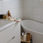 Mushie Cradle Cap Brush for Babies with Soft Silicone Bristles for Gentle Exfoliation and Massage - 