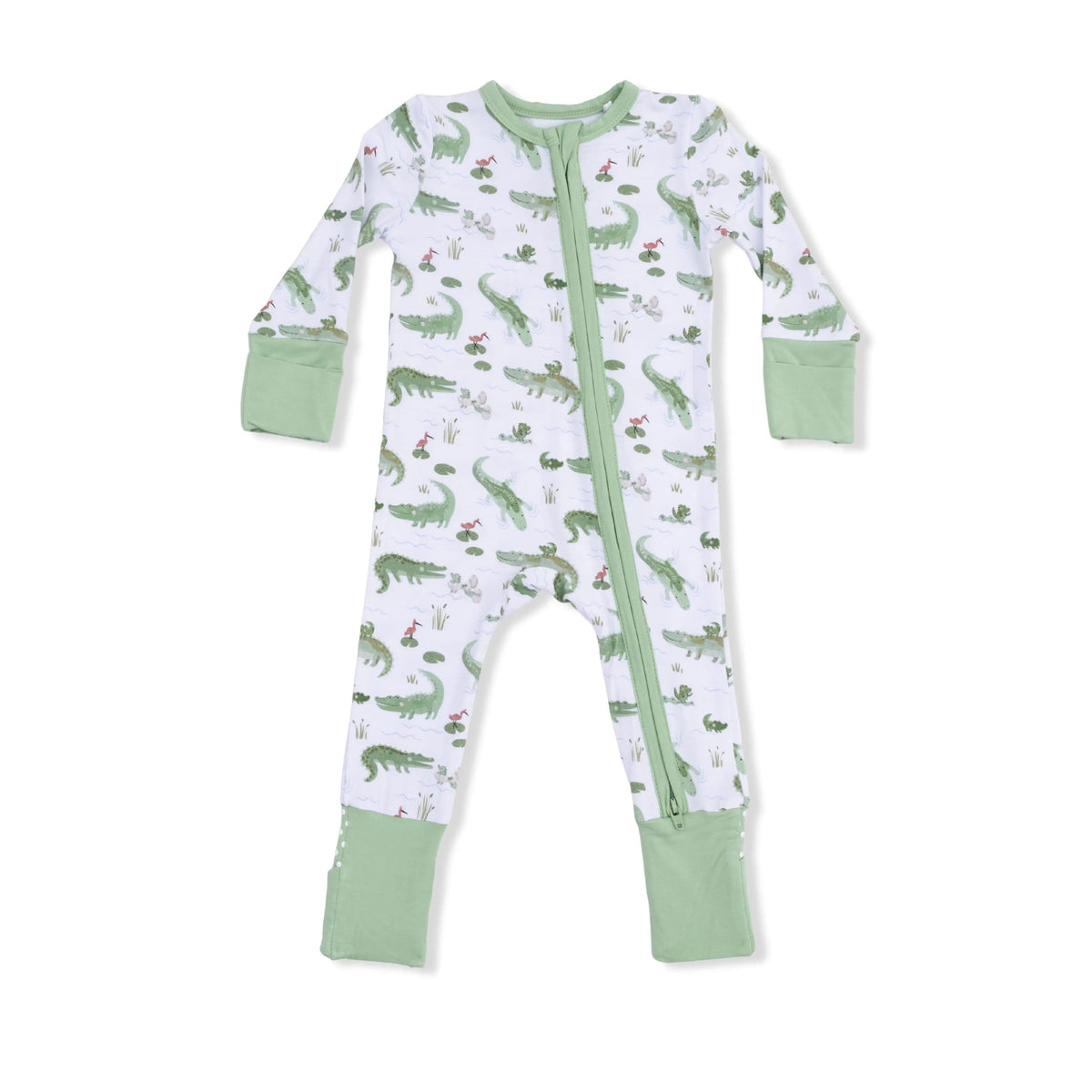 Angel Dear Crayon Alligators - Convertible Romper & Swaddle Blanket Set - 