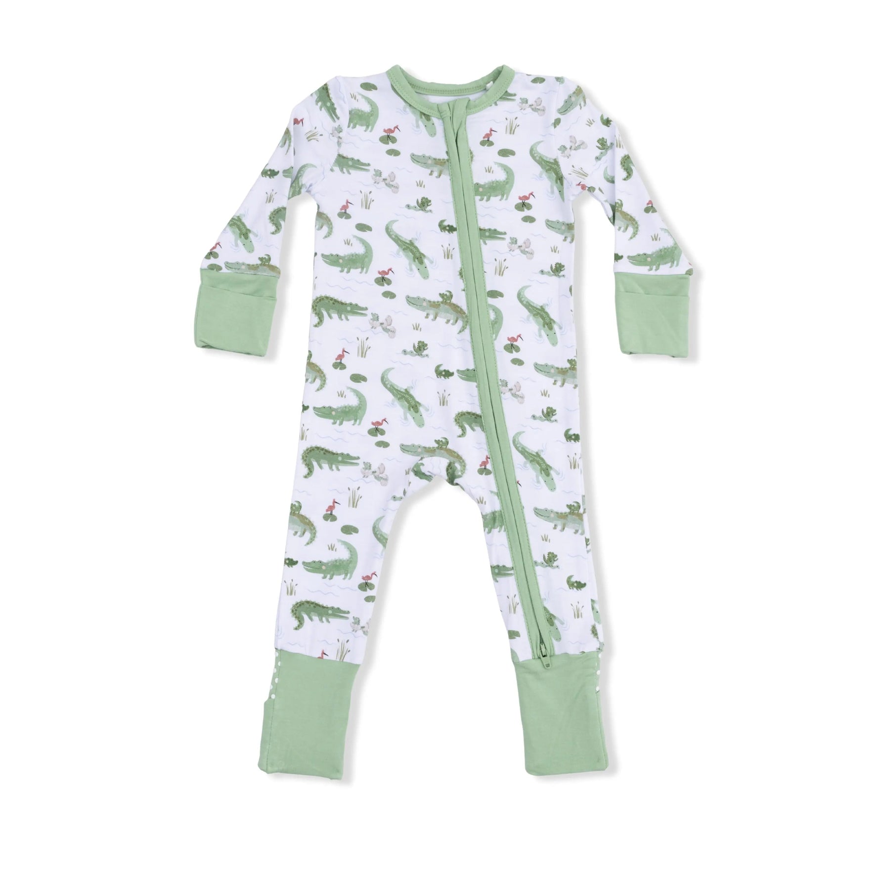 Angel Dear Crayon Alligators - Convertible Romper & Swaddle Blanket Set - 