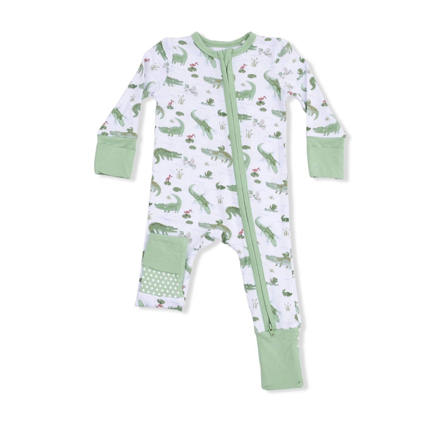Angel Dear Crayon Alligators - Convertible Romper & Swaddle Blanket Set - 