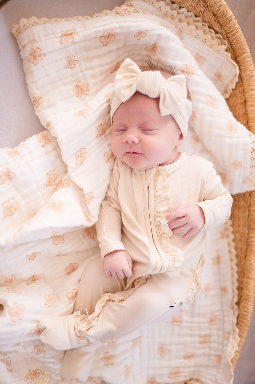 Ruffle Zipper Footie Pajamas by Harp Angel Boutique