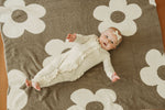Harp Angel Boutique Cream Baby Pajamas | Ruffle Zipper Romper - 