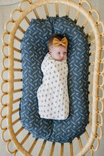 Mebie Baby Cream Berry Muslin Swaddle Blanket - 