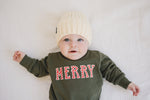 Mebie Baby Cream Chunky Knit Beanie - 