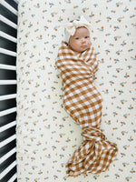 Mebie Baby Cream Floral Muslin Crib Sheet - 