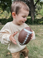 Little Joy Co. Cream Gameday Crewneck Sweatshirt for Kids Cotton Fleece - Everetts Place Boutique - 