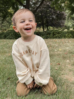 Little Joy Co. Cream ‘Gameday’ Crewneck Sweatshirt - 