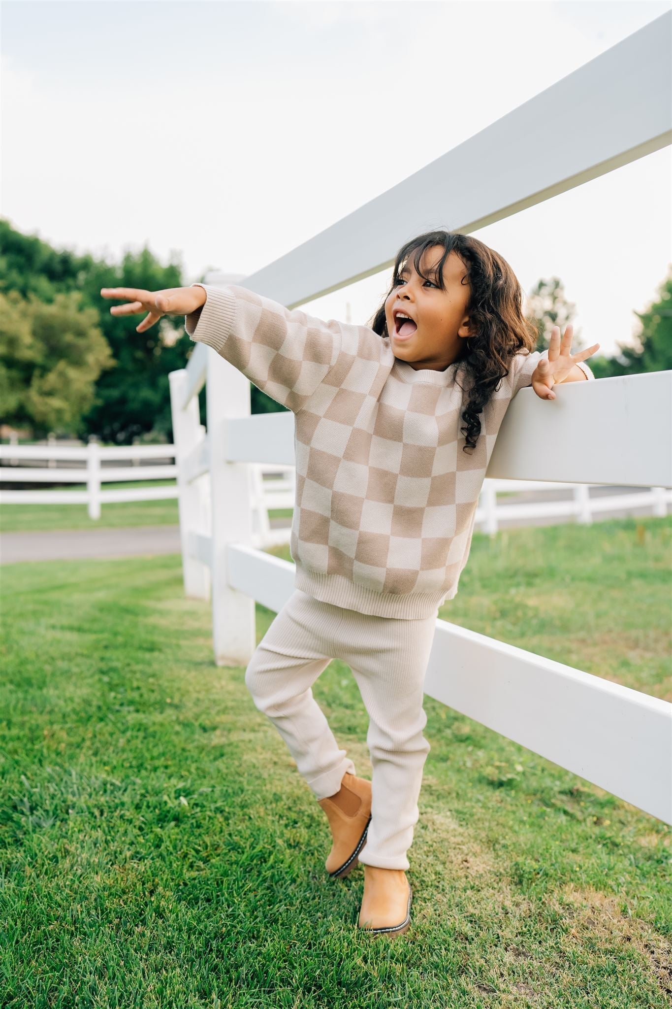 Mebie Baby Cream Knit Leggings - 
