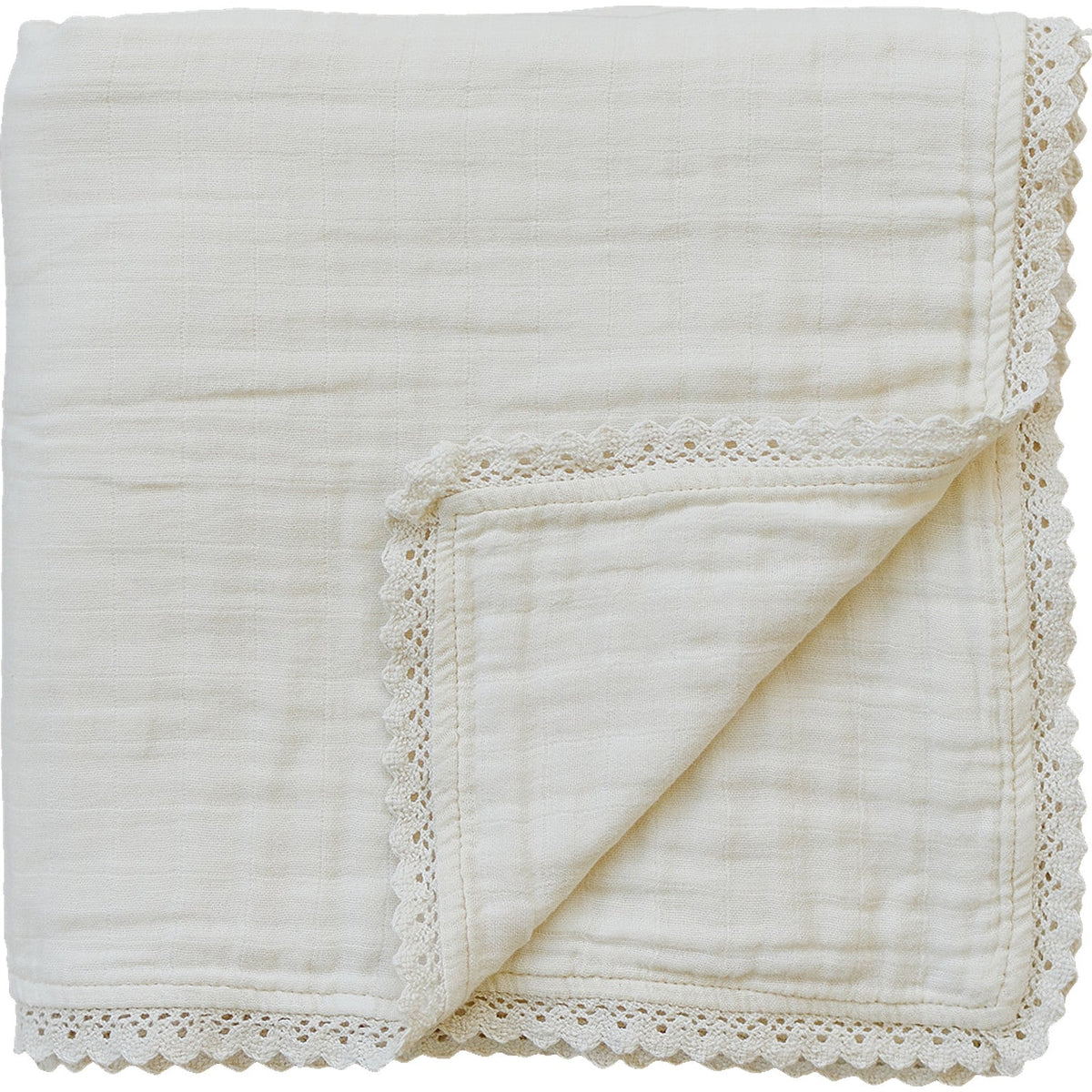 Cream Lace Muslin Quilt - Linens, Woolen, Woven fabric, Wool, Shawl | Everetts Place