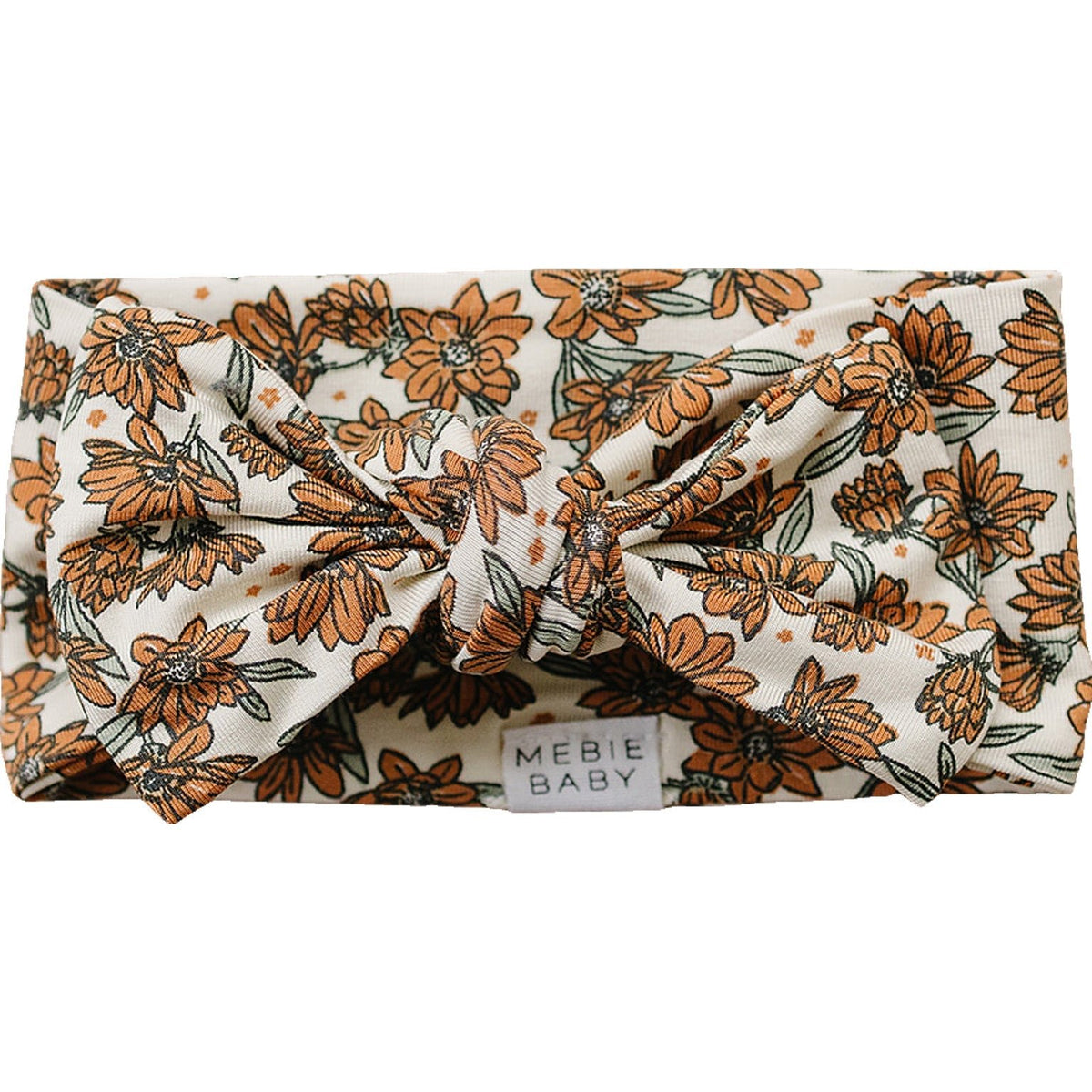 Mebie Baby Cream Magnolia Bamboo Head Wrap - 