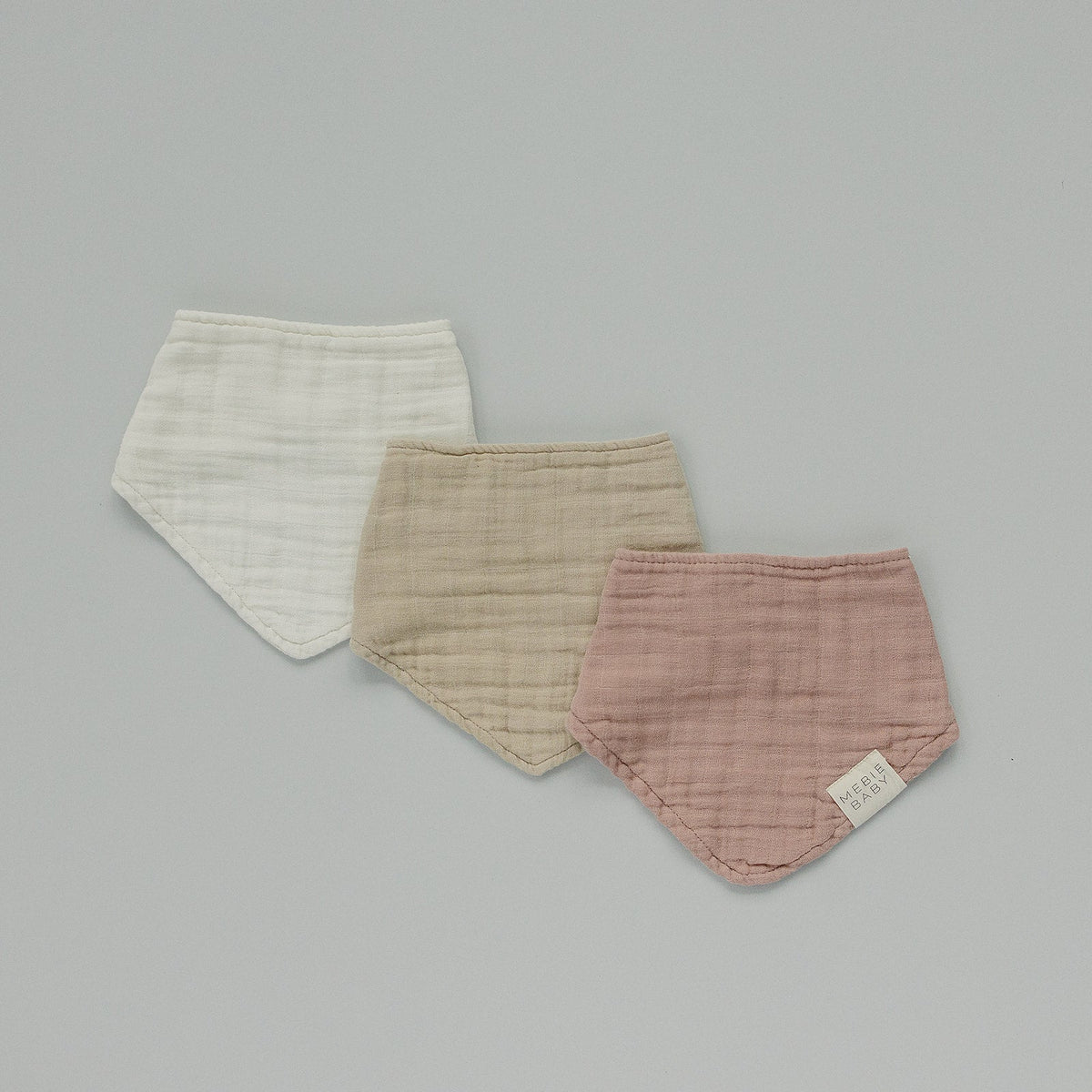 Mebie Baby Cream Muslin Bib - 