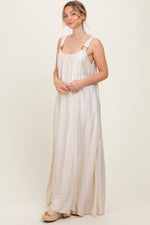 PinkBlush Cream O - Ring Strap Scoop Back Maxi Dress - 