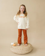Little Joy Co. Cream Pumpkin Graphic Cozy Crewneck Sweatshirt for Kids - Everetts Place Boutique - 