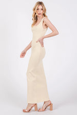 PinkBlush Cream Rib Knit Maxi Dress - 