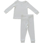 Mebie Baby Cream Ribbed Bamboo Cozy Set For Babies And Toddlers Sleepwear By Mebie Baby - 