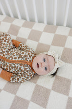 Mebie Baby Cream Ribbed Bamboo Head Wrap - 