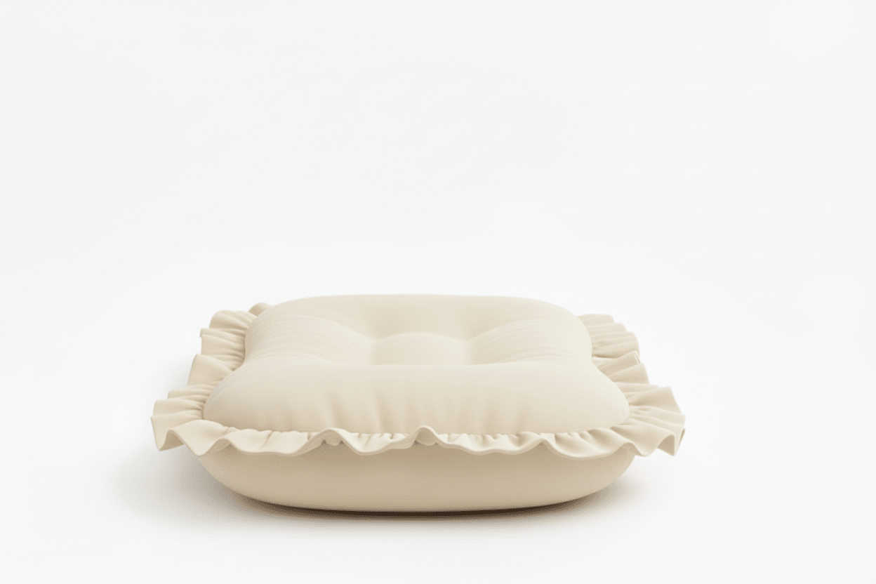 Little Mae & Co Cream Ruffle Baby Lounger CoverEveretts Place