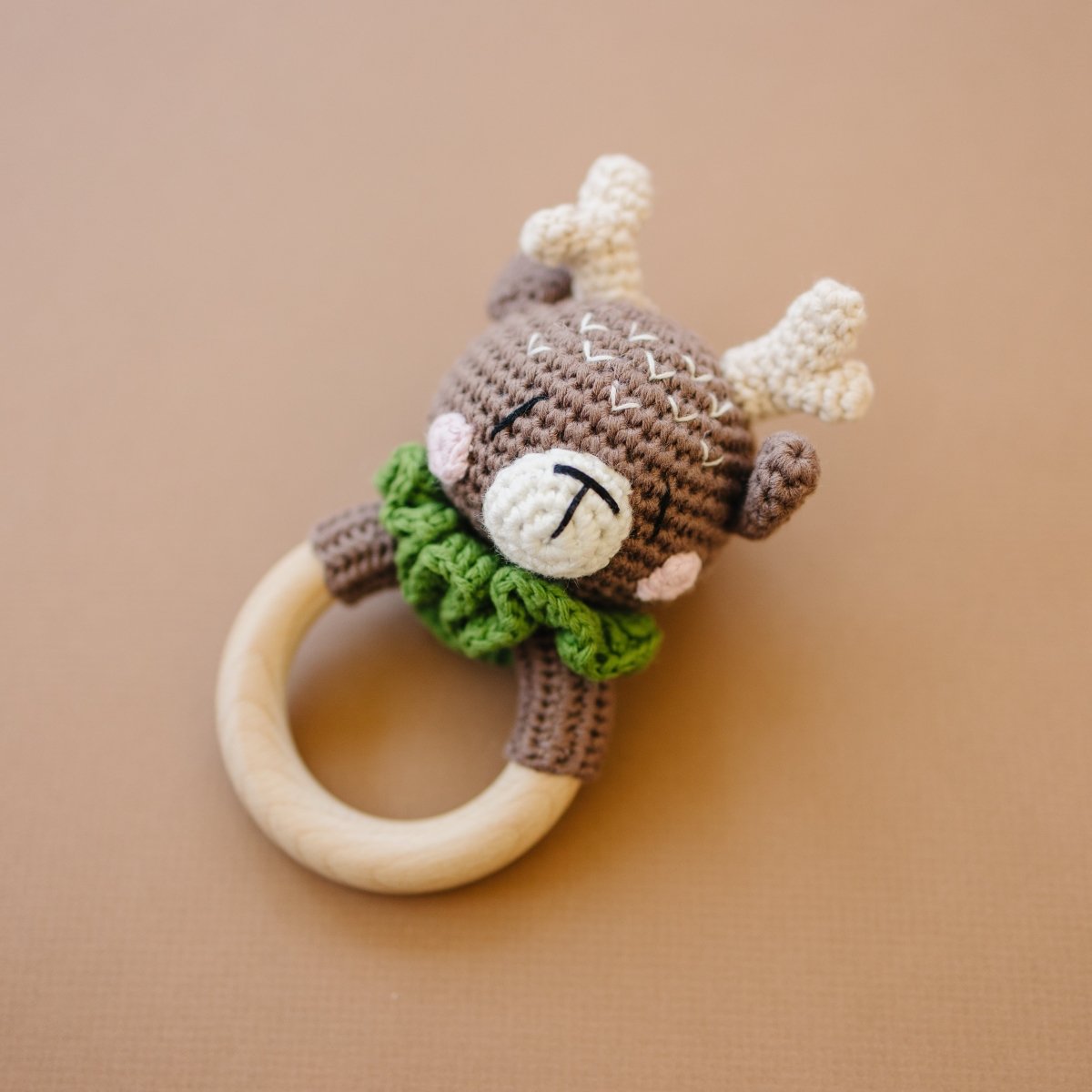 Little Joy Co. Crocheted Reindeer Rattle - 