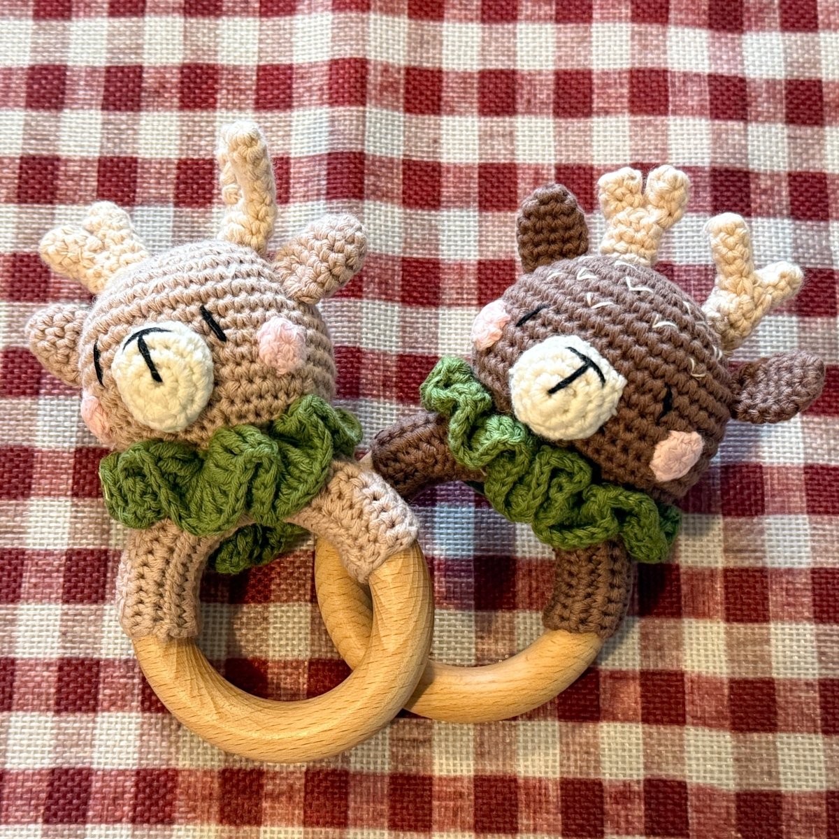 Little Joy Co. Crocheted Reindeer Rattle - 