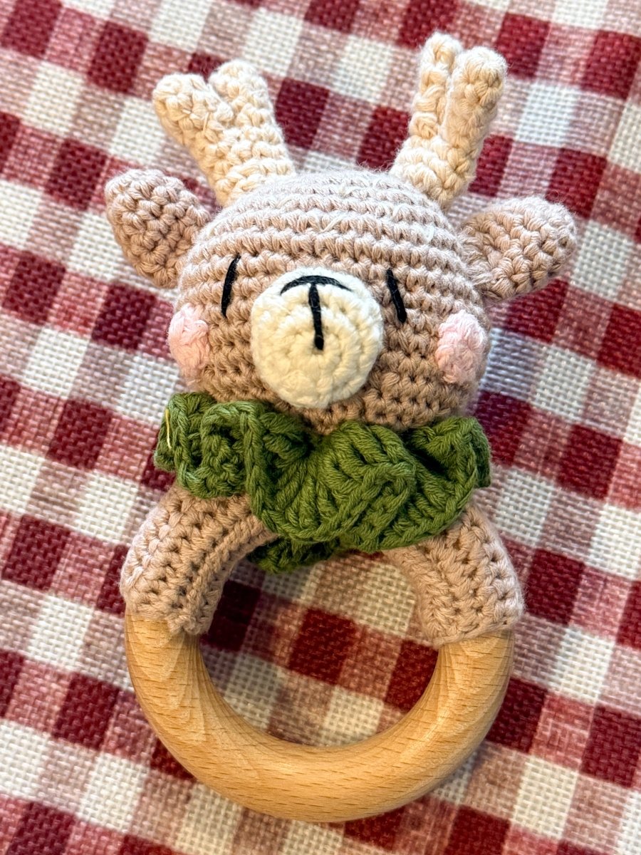 Little Joy Co. Crocheted Reindeer Rattle - 
