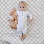 Little Joy Co. Cuddle Pup Bamboo Puppy Lovey Butterscotch Mint Olive - 