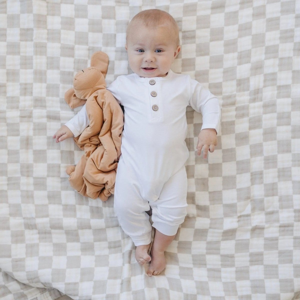 Little Joy Co. Cuddle Pup Bamboo Puppy Lovey Butterscotch Mint Olive - 