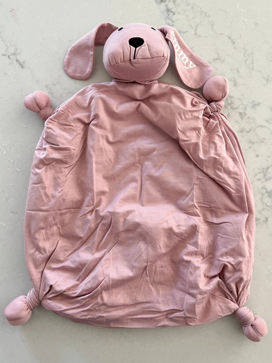 Little Joy Co. Cuddle Pup Bamboo Puppy Lovey Butterscotch Mint Olive - 