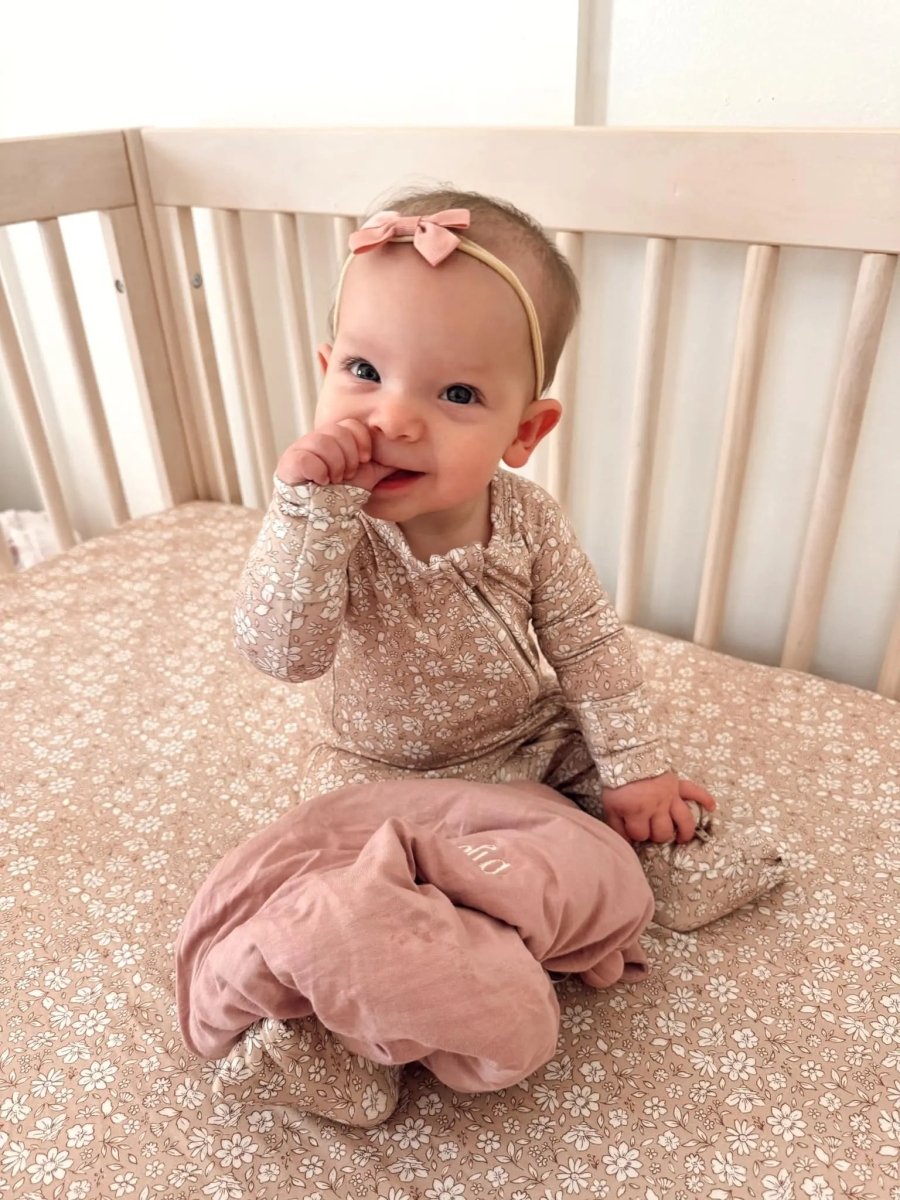 Little Joy Co. Cuddle Pup Bamboo Puppy Lovey Butterscotch Mint Olive - 