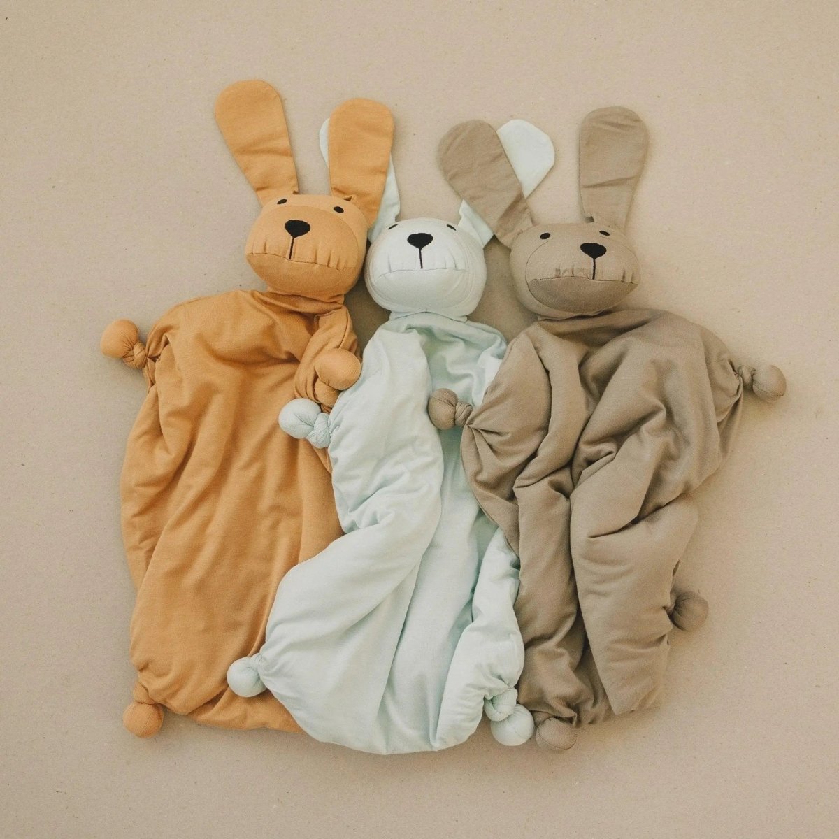 Little Joy Co. Cuddle Pup Bamboo Puppy Lovey Butterscotch Mint Olive - 