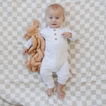 Little Joy Co. Cuddle Pup Bamboo Puppy Lovey Butterscotch Mint Olive - 