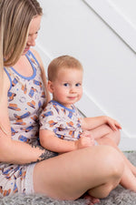 Bestaroo Cuddle Up Cowboy Mom Shorts Set With Tank Top And Lace Ruffles - 