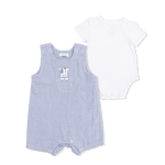 Angel Dear Cute Farm Animals Appliques - Jon Jon with Short Sleeve Bodysuit - 