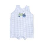 Angel Dear Cute Farm Animals Appliques - Overall Shortie with Short Sleeve Bodysuit - 