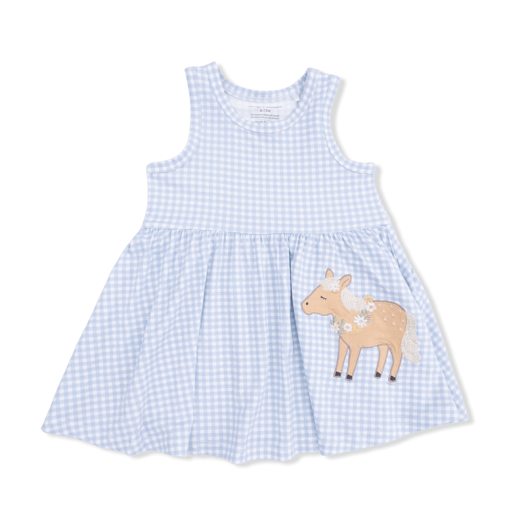 Angel Dear Cute Farm Animals Appliques - Tank Dress with Bloomer - 