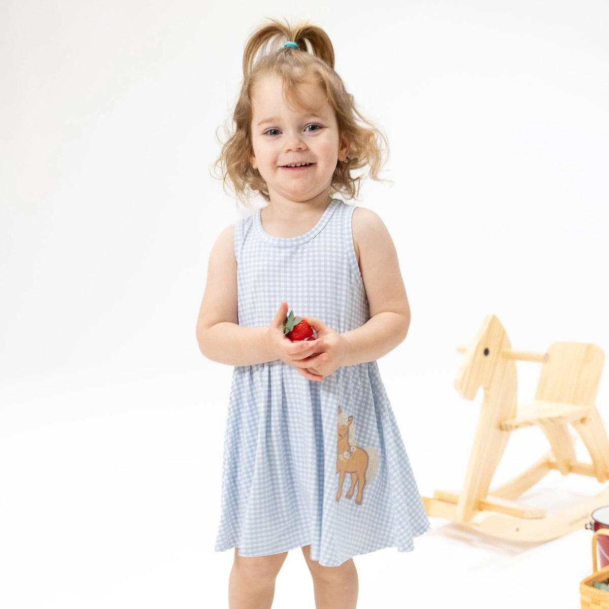 Angel Dear Cute Farm Animals Appliques - Tank Dress with Bloomer - 