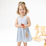 Angel Dear Cute Farm Animals Appliques - Tank Dress with Bloomer - 