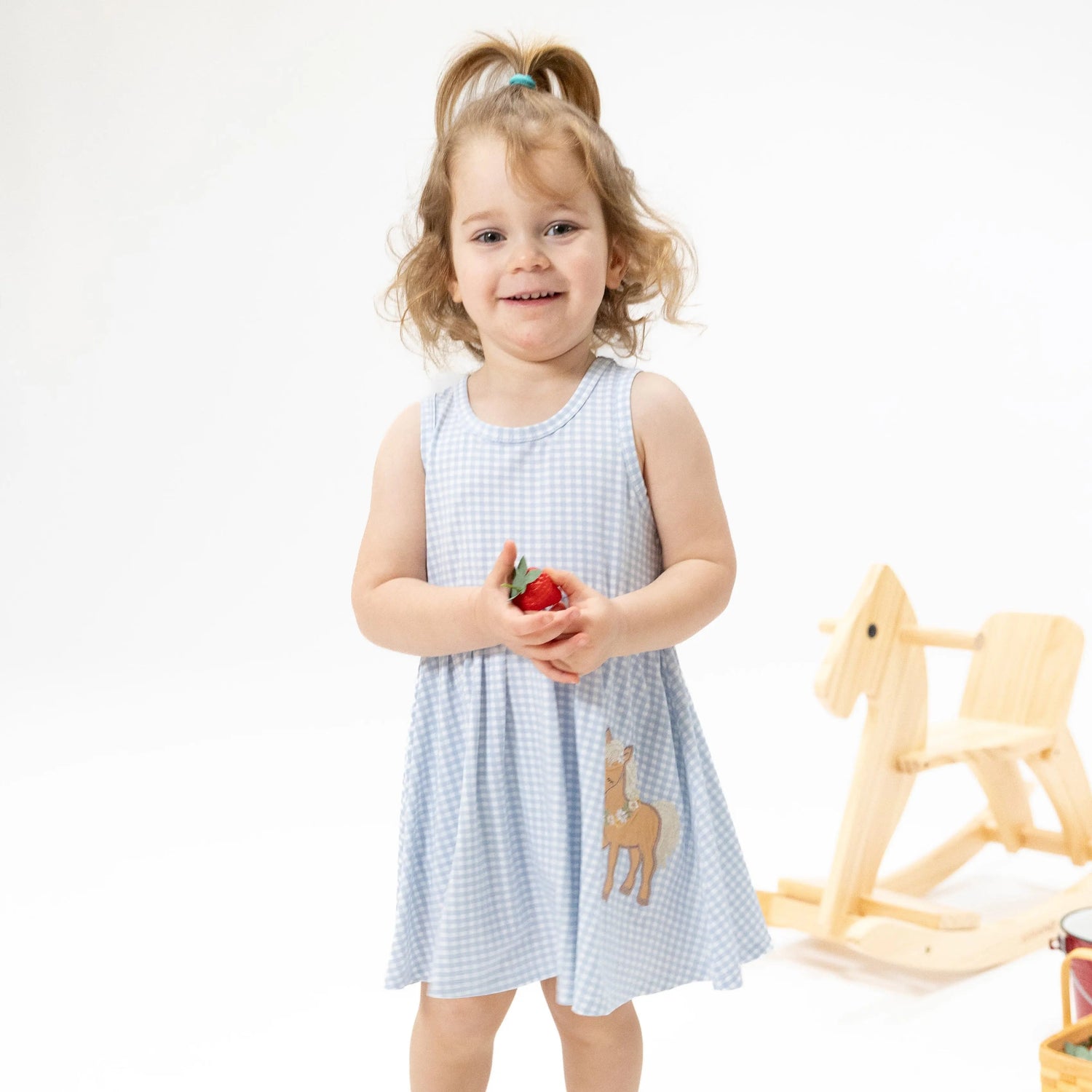 Angel Dear Cute Farm Animals Appliques - Tank Dress with Bloomer - 