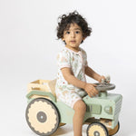 Angel Dear Cute Farm Animals Pink - Shortie 2 Way Zipper Romper - 